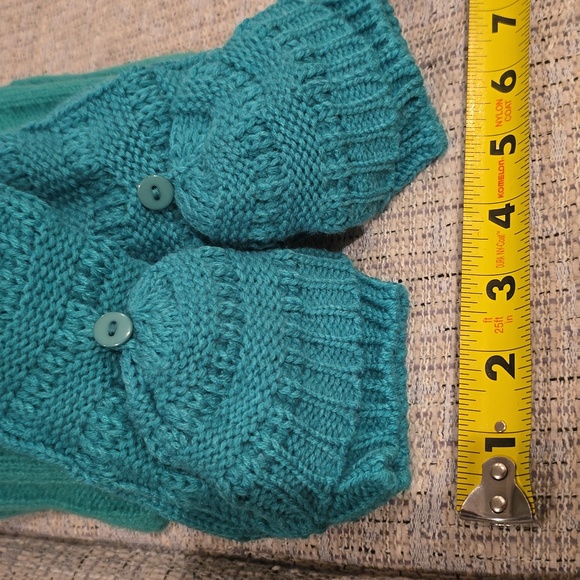 SONOMA BRAND WOMEN'S GREEN HAT & FLIP TOP WARM WINTER GLOVES ONE SIZE FITS MOST - Picture 6 of 10